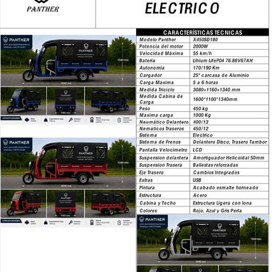 TRICICLO DE CARGA ELÉCTRICO PANTHER 🛺 - Img 123644240