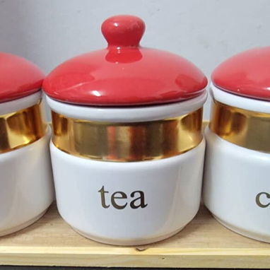 Set de 3 envases  de ceramica para decorar su cocina (GB) - 2/2