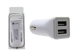 Cargador de celular para auto con dos puertos USB, carga rapida. - Img main-image
