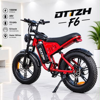 *BICICLETA ELÉCTRICA DTTZH F6* - 3/4