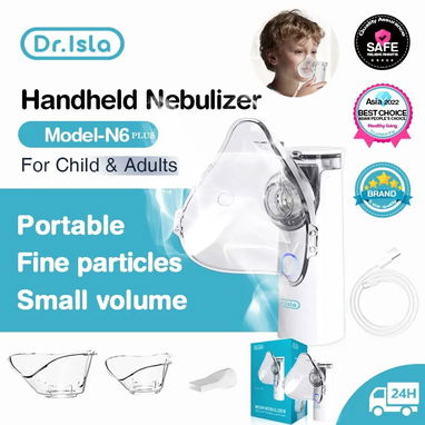 Nebulizador Inhalador Portatil de Bajo ruido, super pequeño, con Boquilla y máscara de adulto y niños. Nuevo! Sellado! - Img 109833888