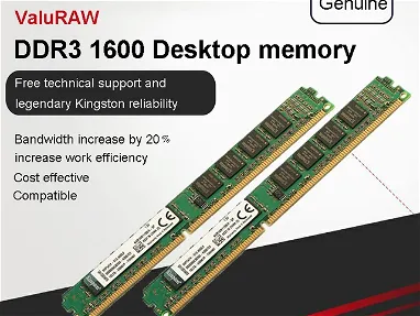 Pareja de Kingston-DDR3-2x8-16GB-1600Mhz-Desktop-RAM-Low-Profile ,nuevas.Garantia y seriedad. - Img main-image