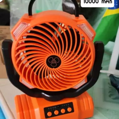 Ventiladores recargables con lámpara y puerto para cargar celulares - Img 121617627
