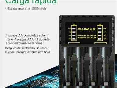 Cargador USB rápido inteligente para pilas recargables AAA/AA Ni-MH/ni-cd con indicador LED 15 € - Img 66463004