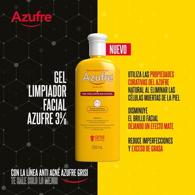 GEL LIMPIADOR FACIAL DE AZUFRE 3% 250ML - Img 62577326