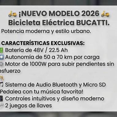 Bicicleta BUCATTI NEW POWER 2026 - Img 123708062