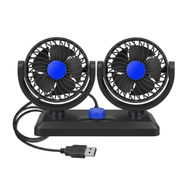 Ventilador Mini 5V Doble Cabezal 13cm Mando Azul Velocidades VPT# - Img 56758244