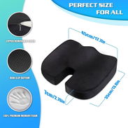 Cojín de asiento de coxis y almohada de apoyo lumbar para silla de oficina, silla de ruedas.  40 USD - Img 56097079