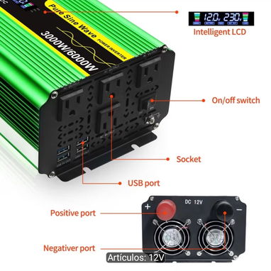 INVERSOR LVYUAN DE 12V 3000W - 2/2