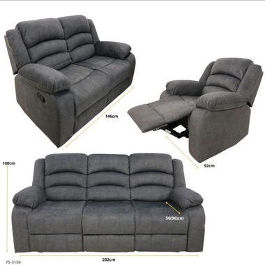 Juego de sofa y butacas reclinables - Img 122419834