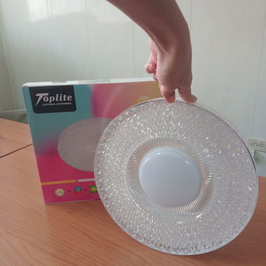 LÁMPARA LED REDONDA DE CRISTAL 48W, ENTREGA DE FACTURA. VARIEDAD DE ÚTILES DEL HOGAR, ELECTRODOMÉSTICOS, ETC - Img 119836594