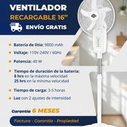 Ventilador Recargable de Pedestal 16" Marca EKO (f) - Img 55598831