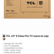 Tv TCL 43" S Class Fire TV nuevo en caja - Img 55896603