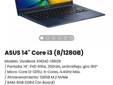 Laptops ASUS* Laptop Core i3 de 12 Generación* Laptop ASUS pantalla 14"* Laptop nueva - Img main-image-45720611