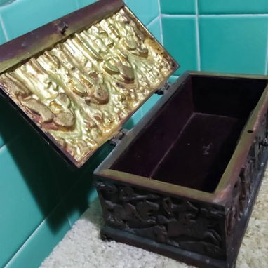 Vendo cofre joyero antiguo de bronce - Img 127790035