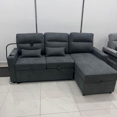 Sofá cama grande en L con baúl - 5/6