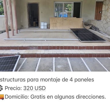 Bases para paneles  solares: para un solo panel  fija y reclinable y base para 4. NUEVO. ENTREGA INMEDIATA - 3/3