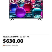 TELEVISOR SMART LG 65'' 4K con factura y garantia - Img 54696491