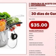 FREIDORA DE ACEITE CON CANASTA ESCURRIDORA VPT#-0131 - Img 56323114