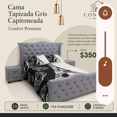 Bellas camas de lujo con el colchón confort original a la venta interesados al WhatsApp - Img 122780464