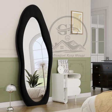 👑Espejo con bordes forrados en terciopelo  🤎carmelita 🖤negro Medidas: 1.60cm x 60cm 💰130usd - 2/2