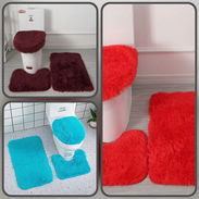 🛒 Juego de 3 alfombras para baño – antideslizantes y suaves - Img 57946928