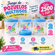Juego de 3 Pozuelos Multiusos con Cucharitas - Img 58160322