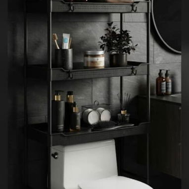 Estante de 3 niveles para el baño / organizador de tazas sanitaria / organizador de baño - 4/6