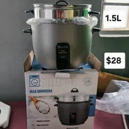 olla Arrocera Negra y Gris 1.5L Estelectric con vaporera - Img 57941931