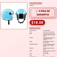 Casco Semi-Integral para Scooter y Moto con Visor Transparente VPT-0061 - Img 58041690