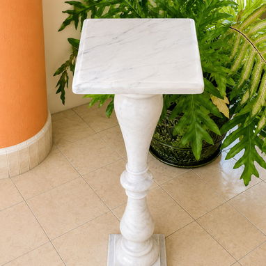 columna o pedestal antigua elaborada en mármol blanco carrara italiano 52420164 orlando - Img 122526627