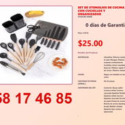 SET DE UTENSILIOS DE COCINA CON CUCHILLOS Y ORGANIZADOR - Img 54839031