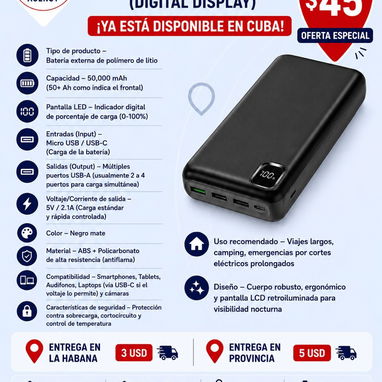 CARGADOR  Solar y Power Bank - Img 123078240