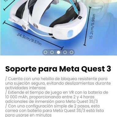 Soporte para Meta Quest 3. / Cuenta con una hebilla de bloqueo resistente para una sujeción segura - Img 115193773