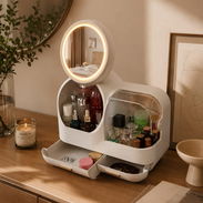 Organizador de Maquillaje con Espejo LED y Ventilador Integrado - Img 56422918