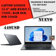 Laptop Lenovo 15.6'' AMD Ryzen 5 7520U, RAM 8GB, SSD 256GB "Nuevo Sellado" - Img 55943777
