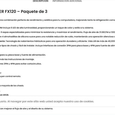 (X) Fanes de PC Ventiladores PCCOOLER FX120 (Paqt de 3) $46.91 - Img 126479238