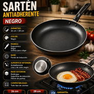 🍳 PARA SU COCINA 🍳 SARTEN ANTIADHERENTE DE 26 Y 28 CM. MENSAJERIA CON FACTURA Y GARANTIA. 📲 54833699 - Img 56628442