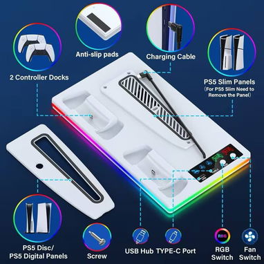 📞53884600.🎇Base multifuncional con sistema de enfriamiento para PS5 🎇 Mensajería disponible.🚴 - Img 121093927