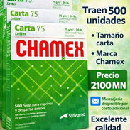 Paquetes de hojas blancas tamaño carta formato estándar máxima calidad ideal para impresiones traen 500 unidades - Img 57996312