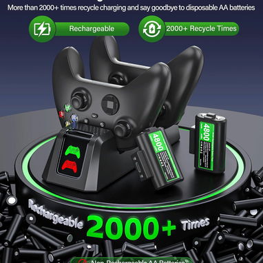 🎮🔋 Paquete de Baterías Recargables Xbox + Estación de Carga 🔋🎮 - Img 110427224