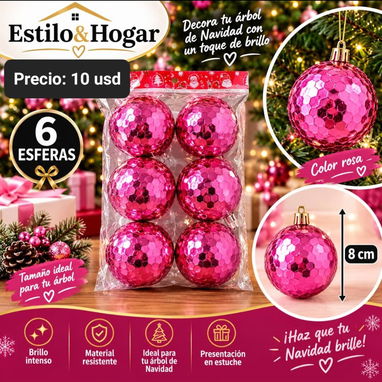 Bolas navideñas (Esferas para arbolito de navidad). Tenemos otros modelos y artículos para la Navidad - 10/10
