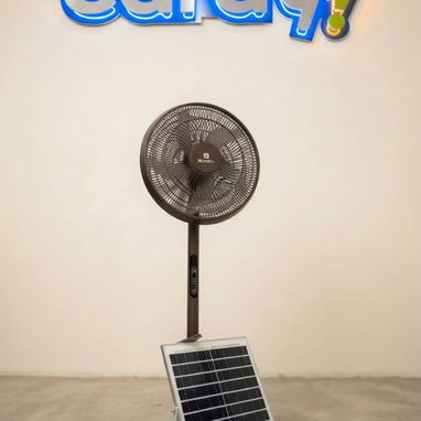 Ventilador recargable ISLATECH Batería litio 10h velocidad media Panel carga 20W $80 / pared WYNWOOD $40 no recarg - Img 126570588