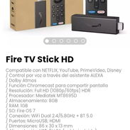 Fire TV Stick HD. Compatible con NETFLIX, YouTube, PrimeVideo, Disney. Nuevo - Img 52947776