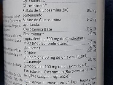 Glucosamina Complete. vegan. con msm, gengibre y extrato de rosa. 120 capsulas. sellado. vence 08/2025 - Img 67378421