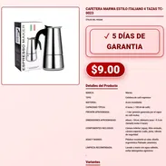CAFETERA MARWA ESTILO ITALIANO 4 TAZAS TC-0023 . - Img 57892611