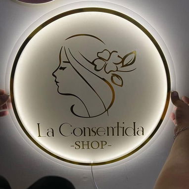 Carteles personalizados con retroiluminacion, cartel de acrilico para salón de belleza - Img 122341976