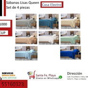Sábanas Lisas Queen Set de 4 piezas - Img 56378304