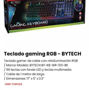Teclado gaming RGB - BYTECH. Nuevo p - Img 50095833