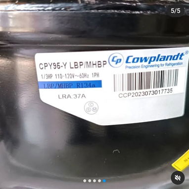 Máquina de frío 'COWPLANDT' 1/3HP Compresor de refrigeración CP95-YLBP/MHBP 110V/60Hz 1Ph R-134a + KIT DE INSTALACIÓN. - Img 105355689
